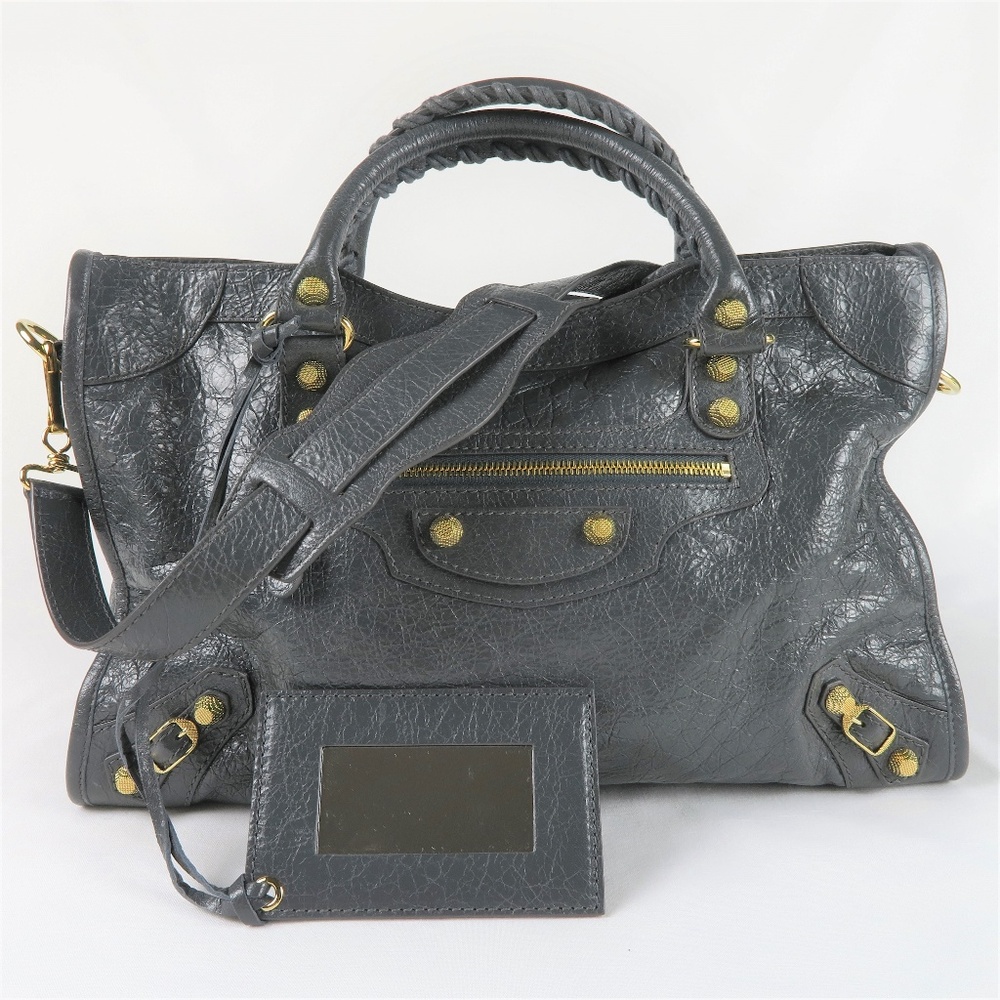 BALENCIAGA Agneau Giant 12 Gold City Anthracite